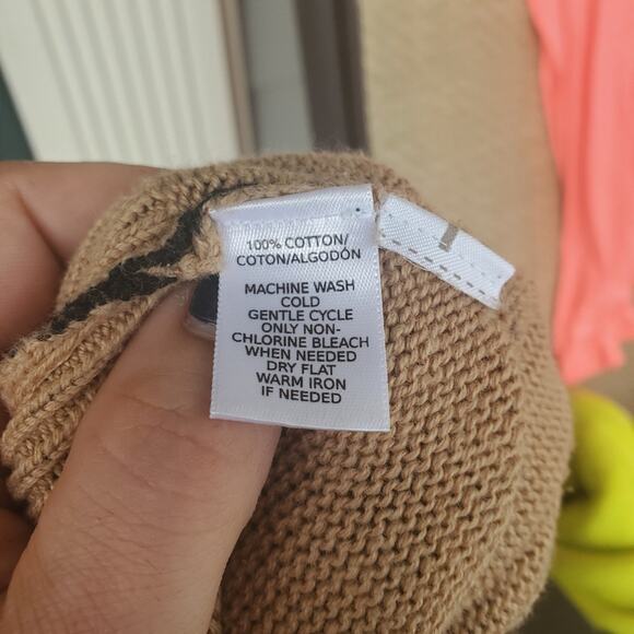 Loft Black & Tan 100% Cotton Leopard Print Lightweight Sweater S - Picture 5 of 5